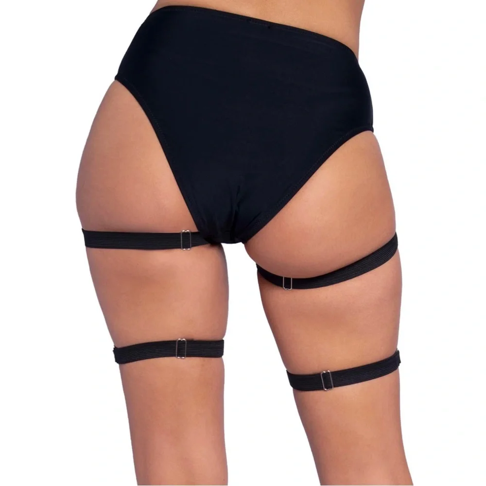 🎉$10 SALE!🎉 🖤NWT Fashion Nova Sexy Black Leg Harness🖤 - Picture 3 of 3